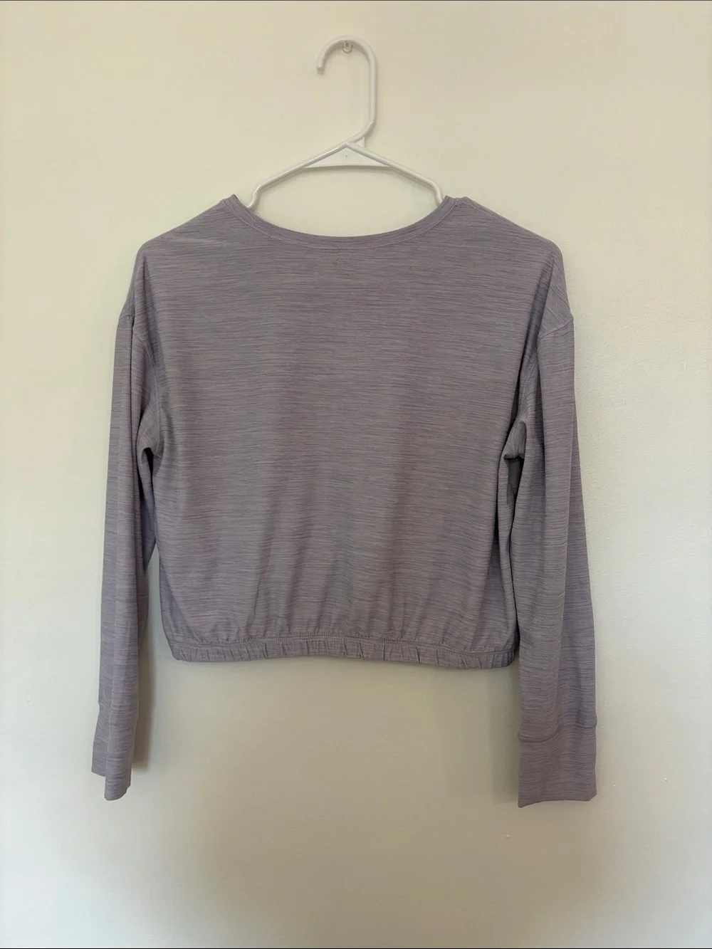 Old Navy Cropped Long-Sleeve Top in Light Lavender